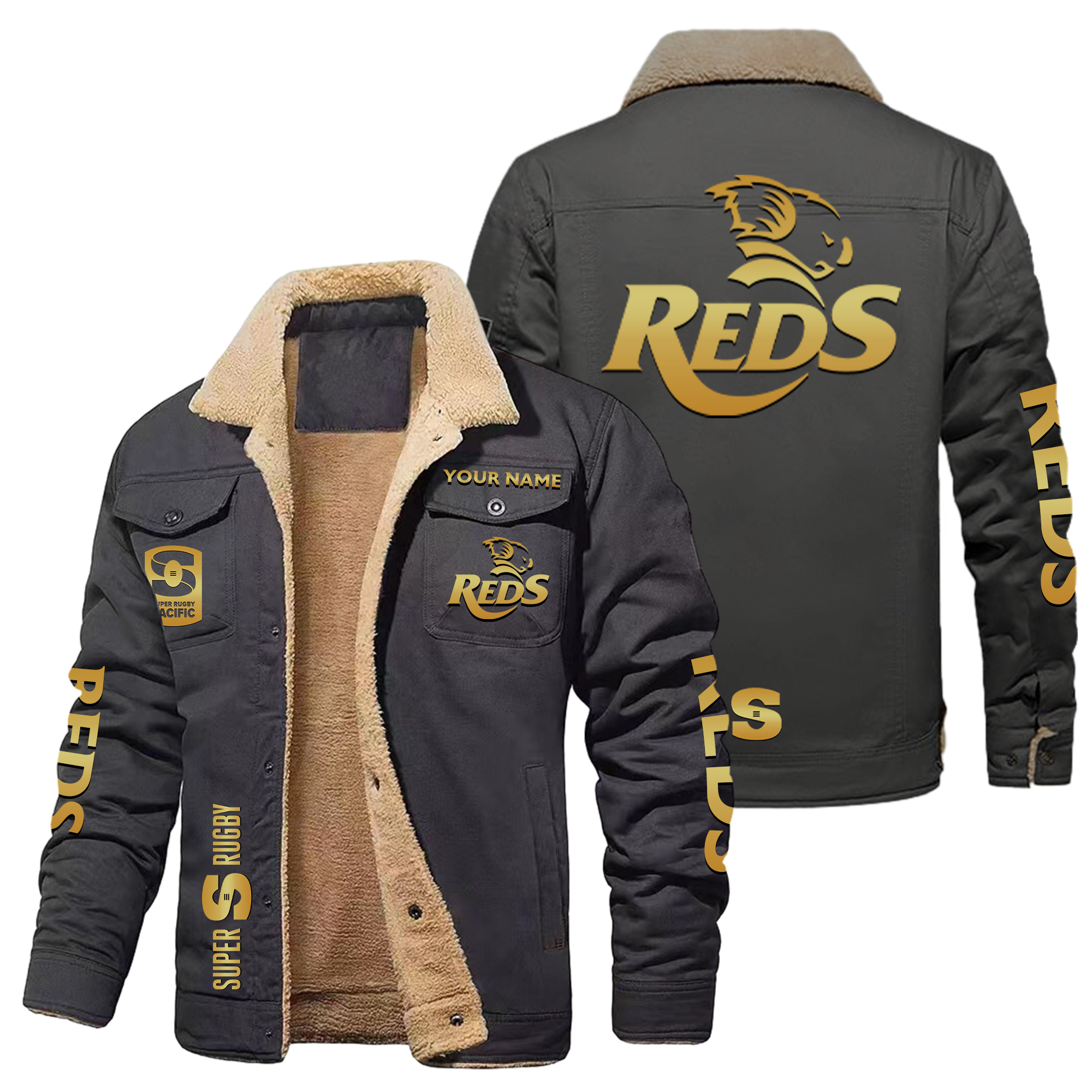Reds Personalized Fleece Casual Jacket – Edition - Famjoys Reds Personalized Fleece Casual Jacket – Edition - Famjoys