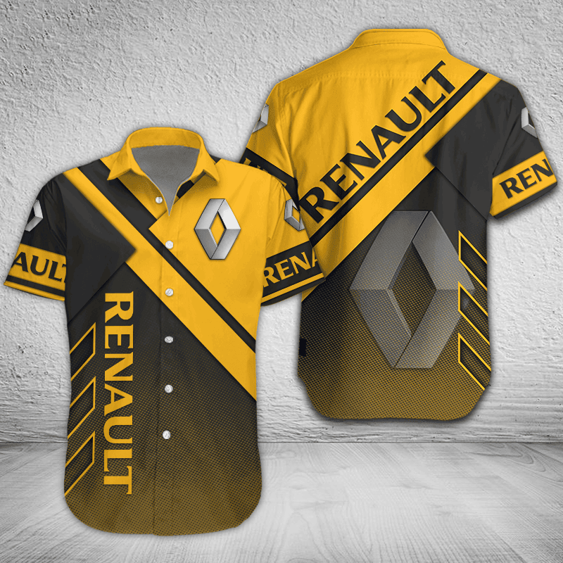 Renault Button Shirt Custom Name, Multicolor - Famjoys Renault Button Shirt Custom Name, Multicolor - Famjoys