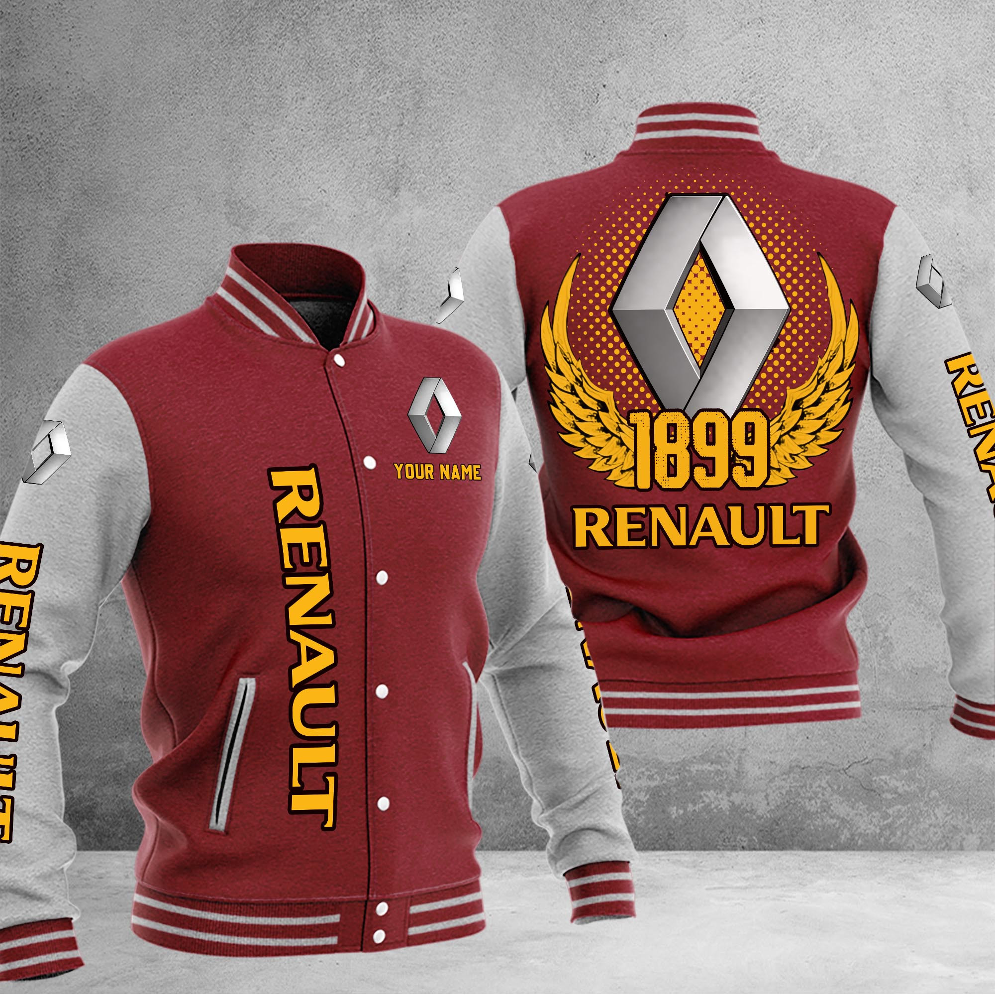Renault DMHJ1074 Baseball Jacket Multicolor - Famjoys Renault DMHJ1074 Baseball Jacket Multicolor - Famjoys