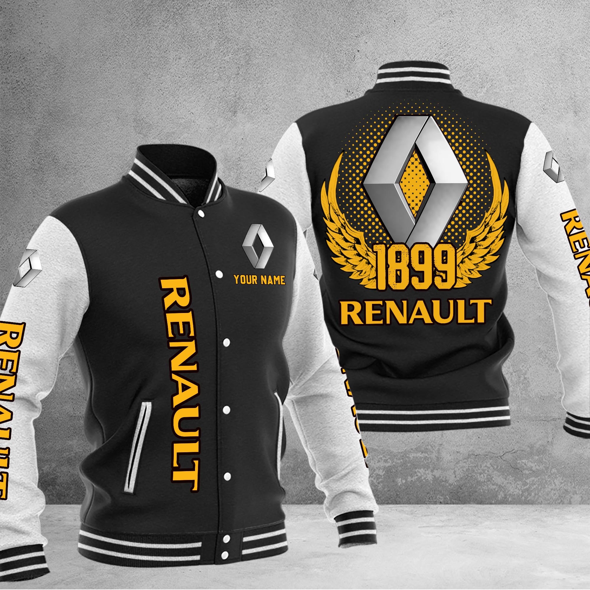 Renault DMHJ1074 Baseball Jacket Multicolor - Famjoys Renault DMHJ1074 Baseball Jacket Multicolor - Famjoys