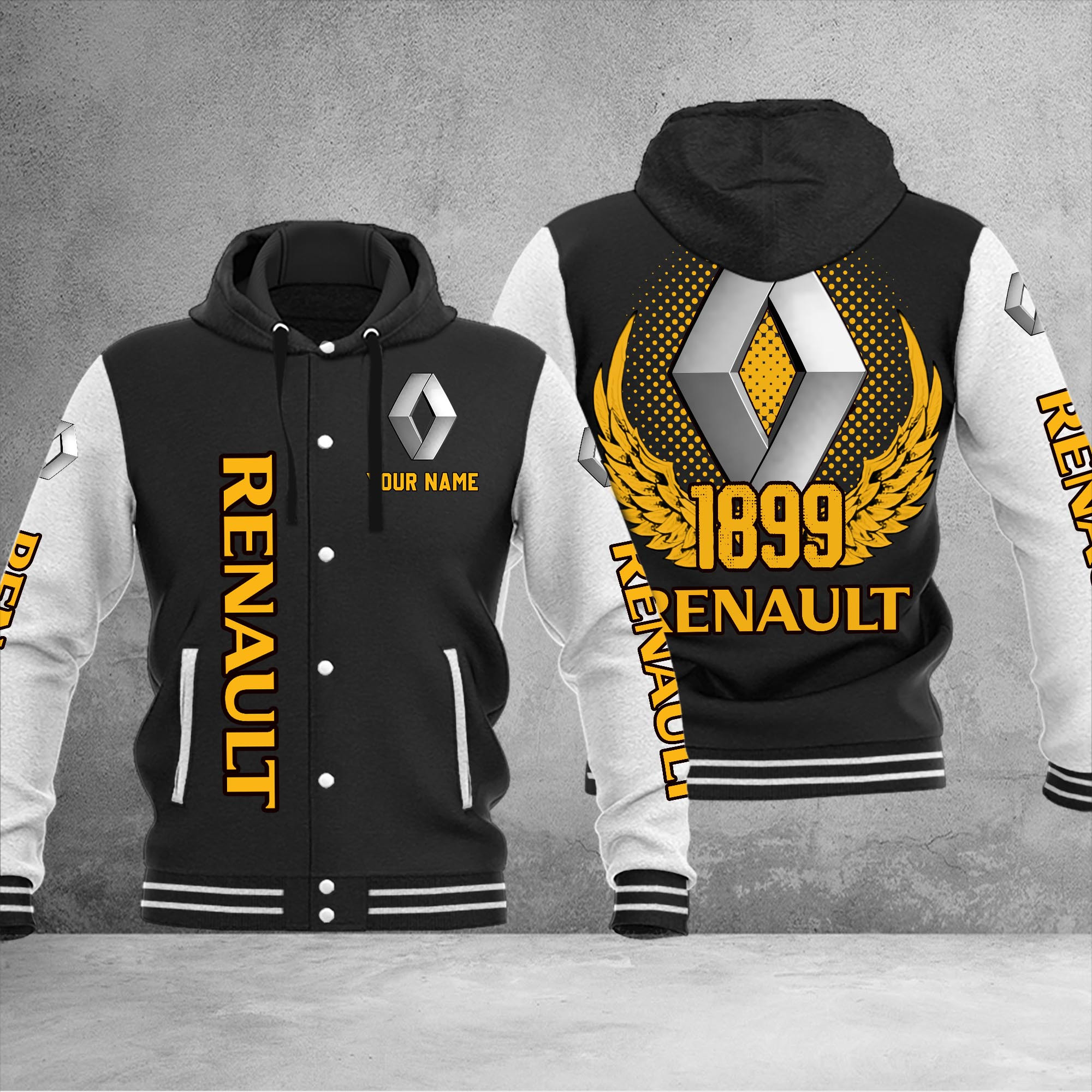Renault DMHJ1074 Baseball Jacket Multicolor - Famjoys Renault DMHJ1074 Baseball Jacket Multicolor - Famjoys