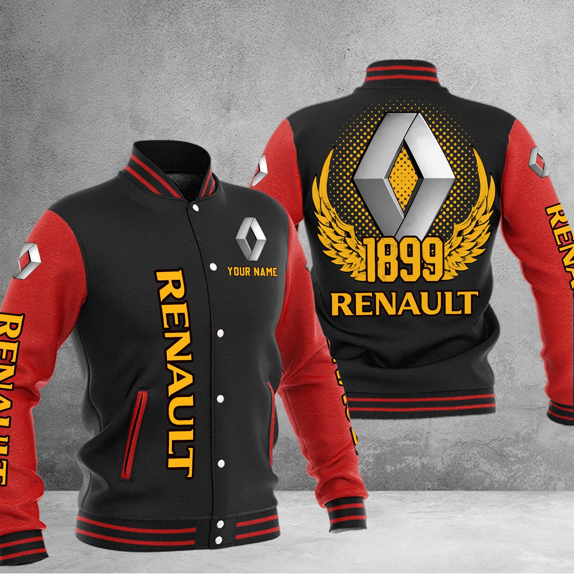 Renault DMHJ1074 Baseball Jacket Multicolor - Famjoys Renault DMHJ1074 Baseball Jacket Multicolor - Famjoys