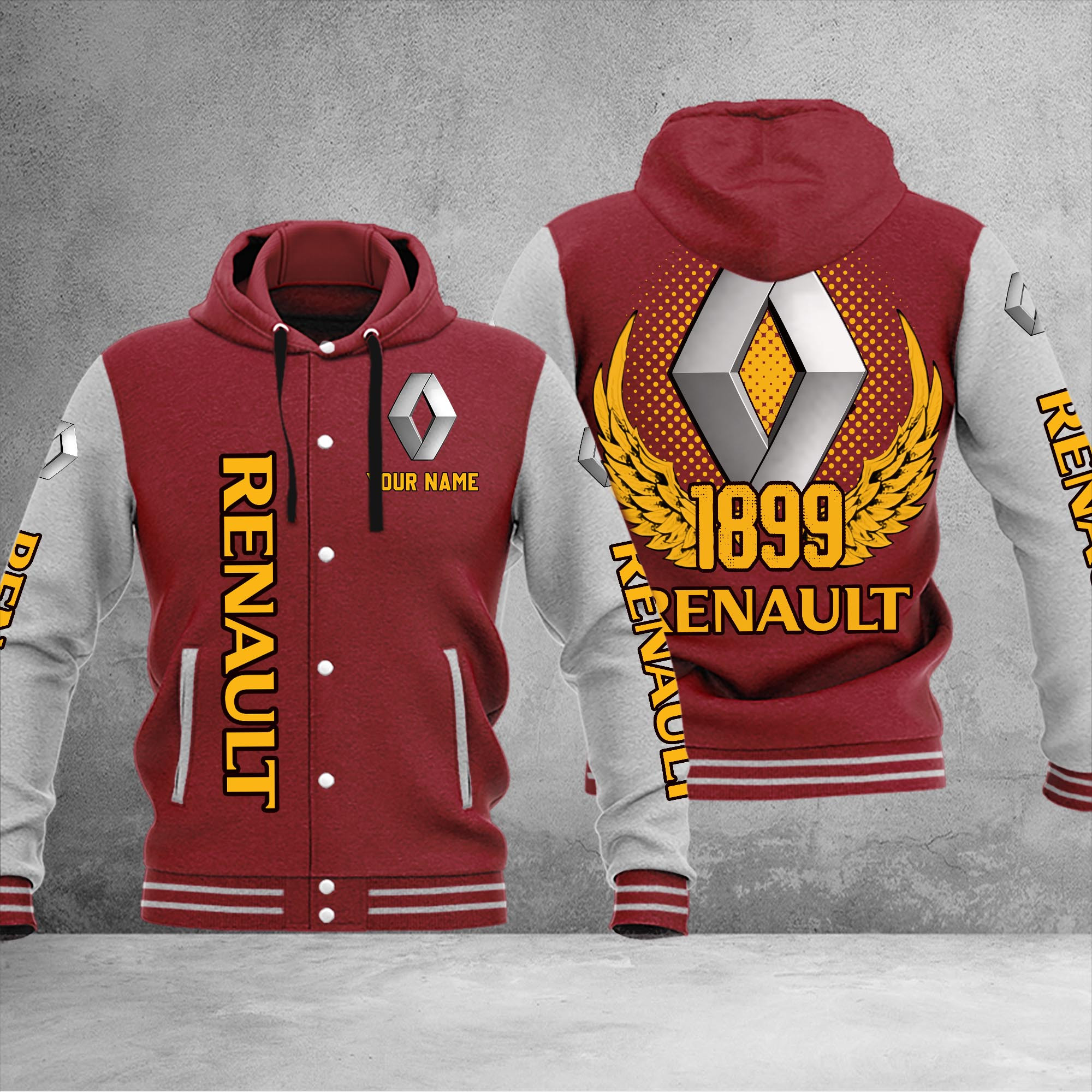 Renault DMHJ1074 Baseball Jacket Multicolor - Famjoys Renault DMHJ1074 Baseball Jacket Multicolor - Famjoys