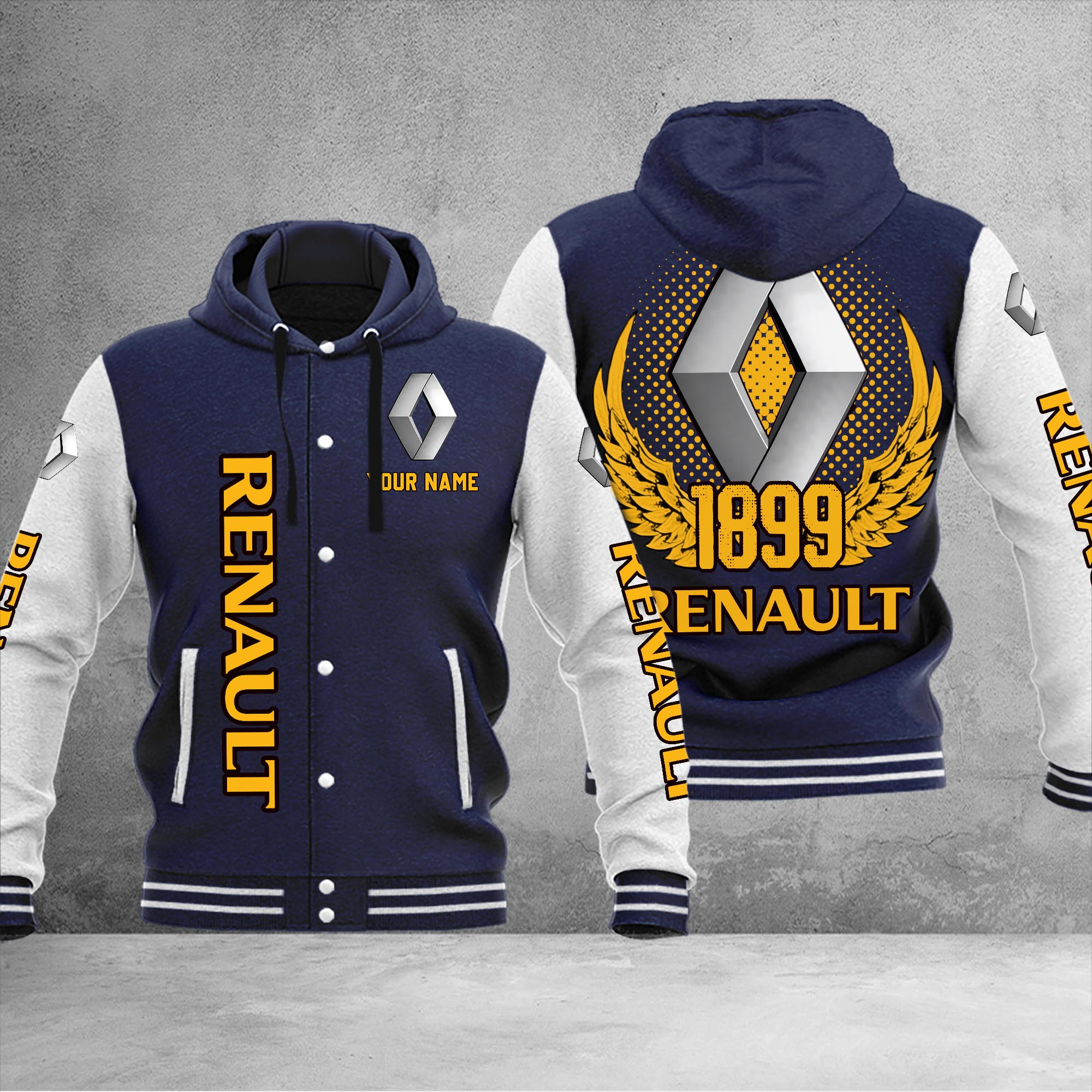Renault DMHJ1074 Baseball Jacket Multicolor - Famjoys Renault DMHJ1074 Baseball Jacket Multicolor - Famjoys