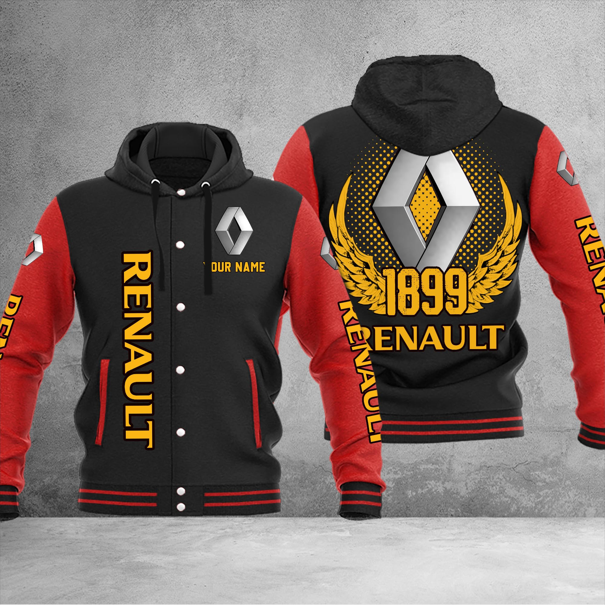 Renault DMHJ1074 Baseball Jacket Multicolor - Famjoys Renault DMHJ1074 Baseball Jacket Multicolor - Famjoys