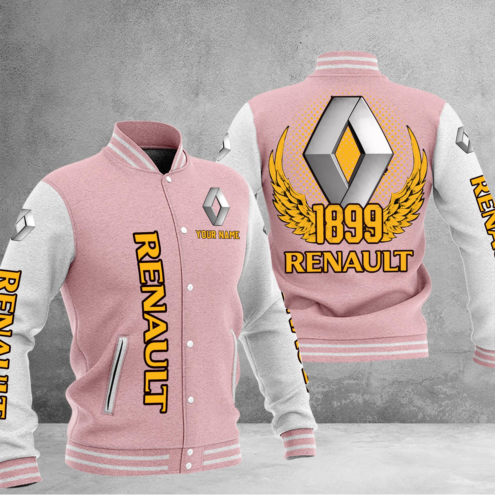 Renault DMHJ1074 Baseball Jacket Multicolor - Famjoys Renault DMHJ1074 Baseball Jacket Multicolor - Famjoys