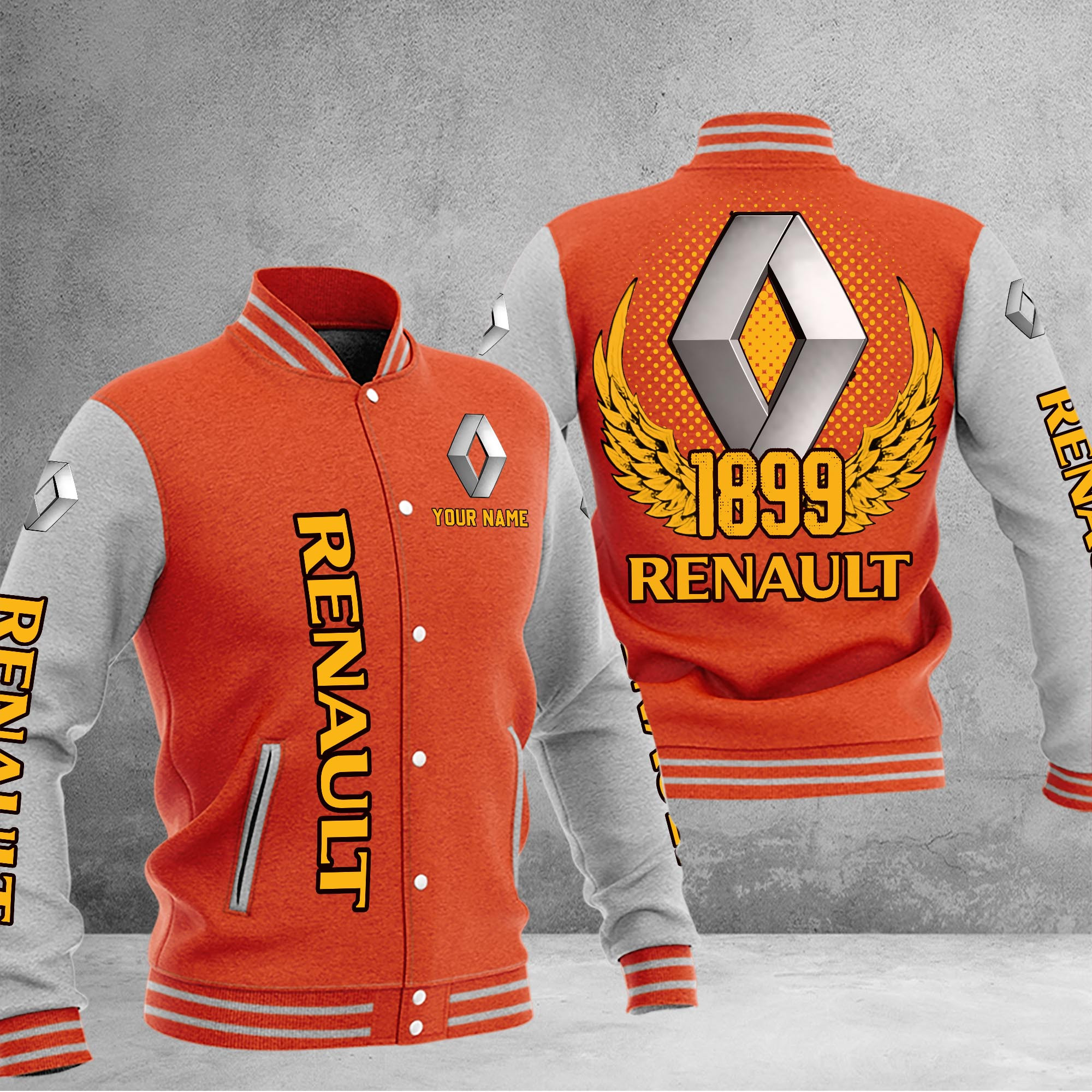 Renault DMHJ1074 Baseball Jacket Multicolor - Famjoys Renault DMHJ1074 Baseball Jacket Multicolor - Famjoys