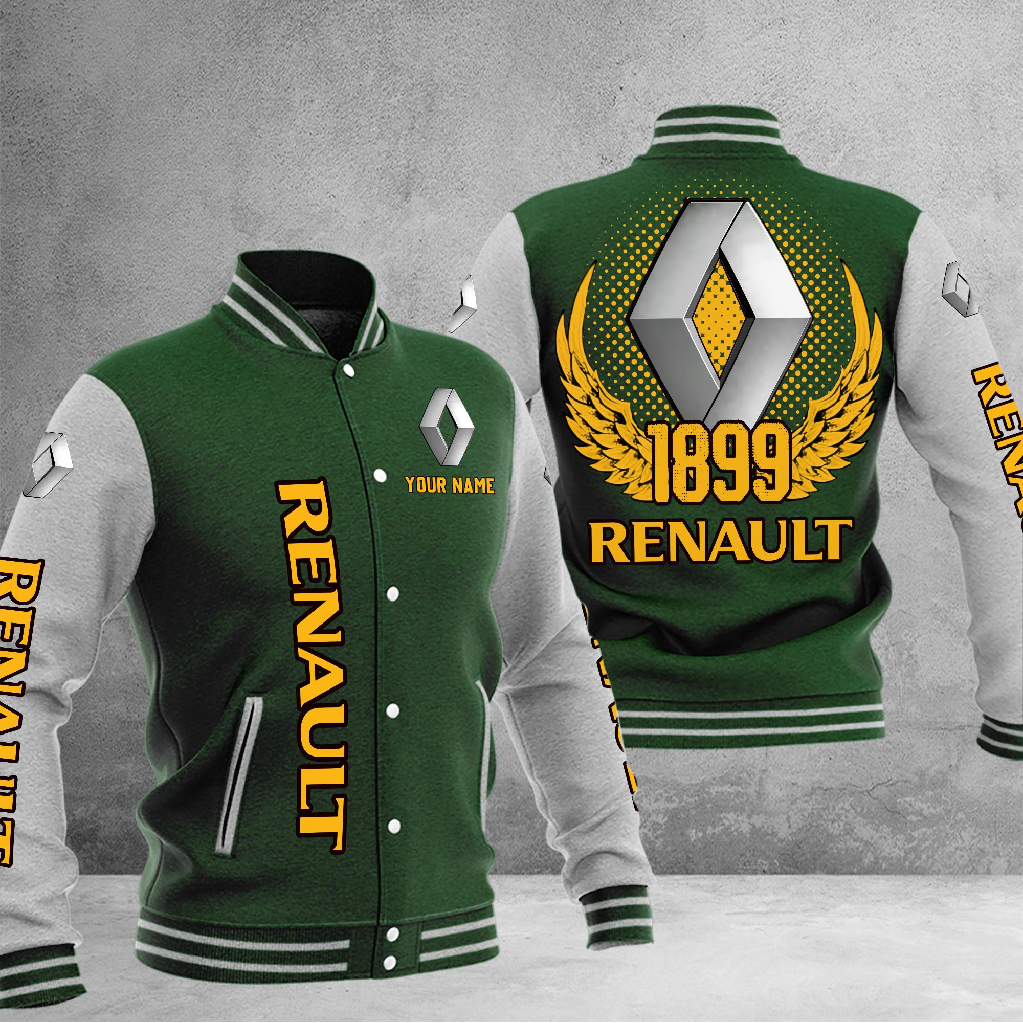 Renault DMHJ1074 Baseball Jacket Multicolor - Famjoys Renault DMHJ1074 Baseball Jacket Multicolor - Famjoys