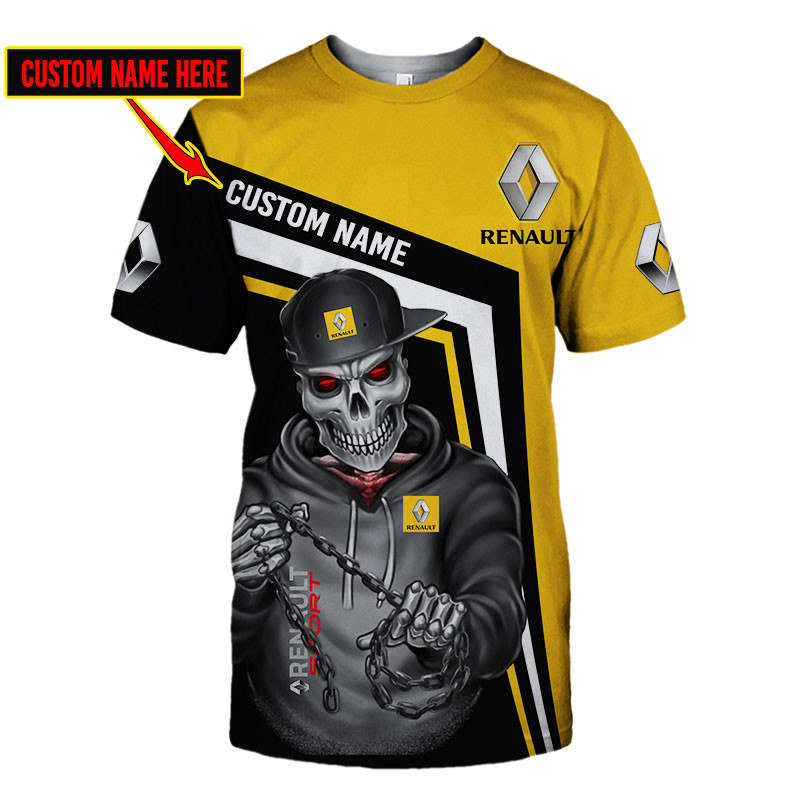 Renault Skull Tshirt, sweatshirt, Polo, Hawaiian, Hoodie 3D Apparel Full Printing Custom Name - Famjoys Renault Skull Tshirt, sweatshirt, Polo, Hawaiian, Hoodie 3D Apparel Full Printing Custom Name - Famjoys