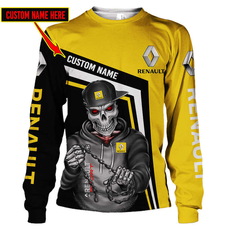 Renault Skull Tshirt, sweatshirt, Polo, Hawaiian, Hoodie 3D Apparel Full Printing Custom Name - Famjoys Renault Skull Tshirt, sweatshirt, Polo, Hawaiian, Hoodie 3D Apparel Full Printing Custom Name - Famjoys