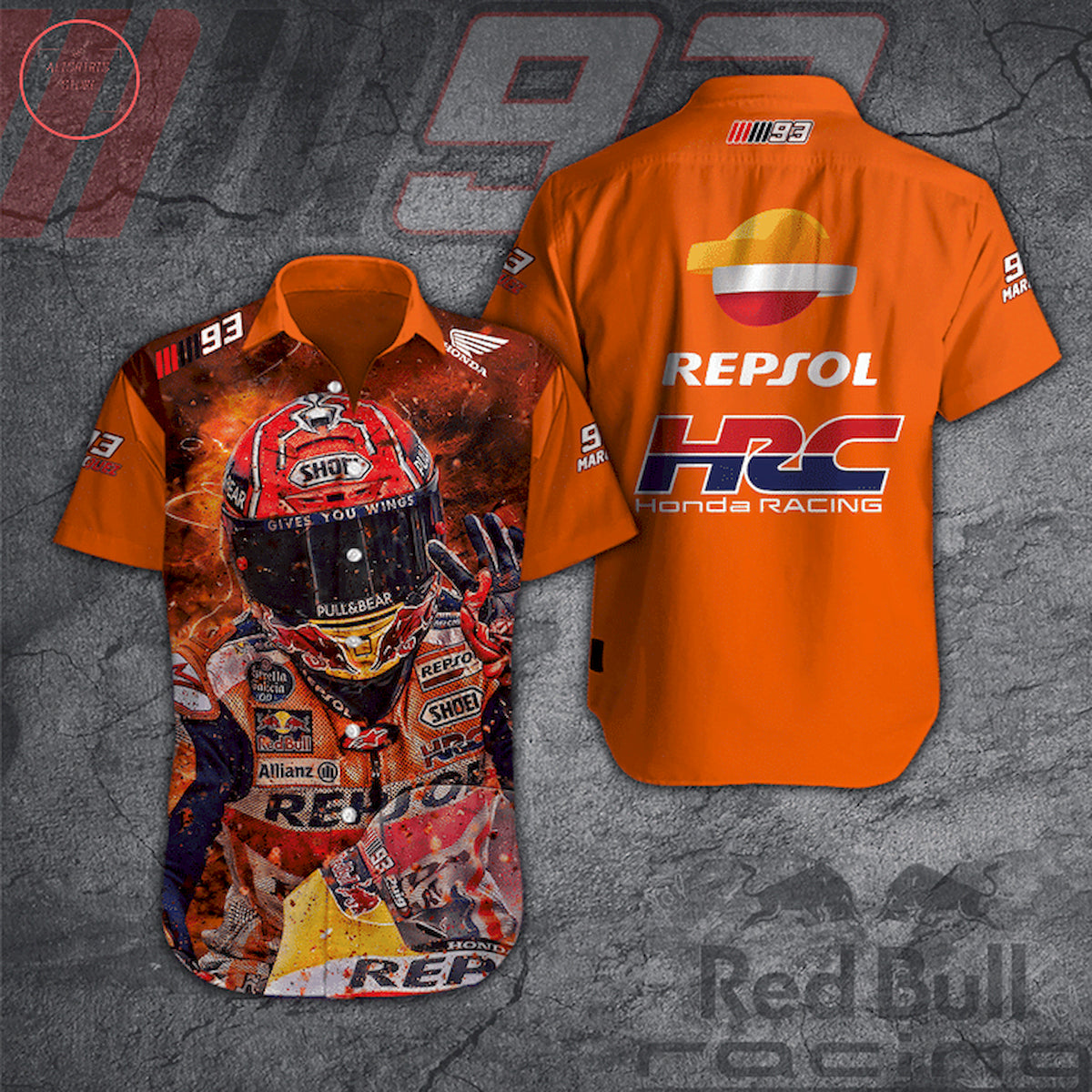 Repsol Honda Team Marc Marquez 93 Hawaiian Shirt