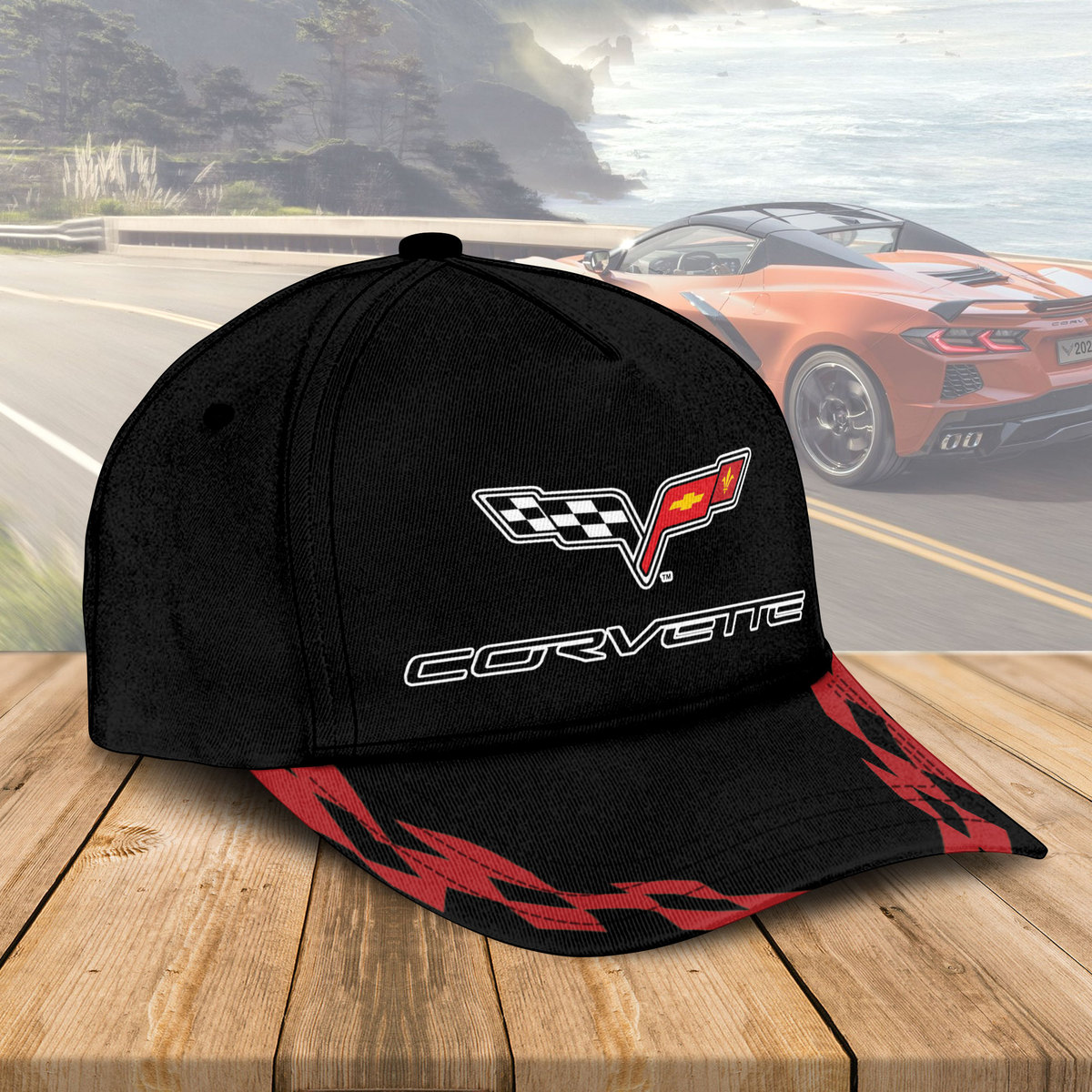 RGJLPC4202 Chevrolet Corvette All Over Printed Caps - Famjoys RGJLPC4202 Chevrolet Corvette All Over Printed Caps - Famjoys