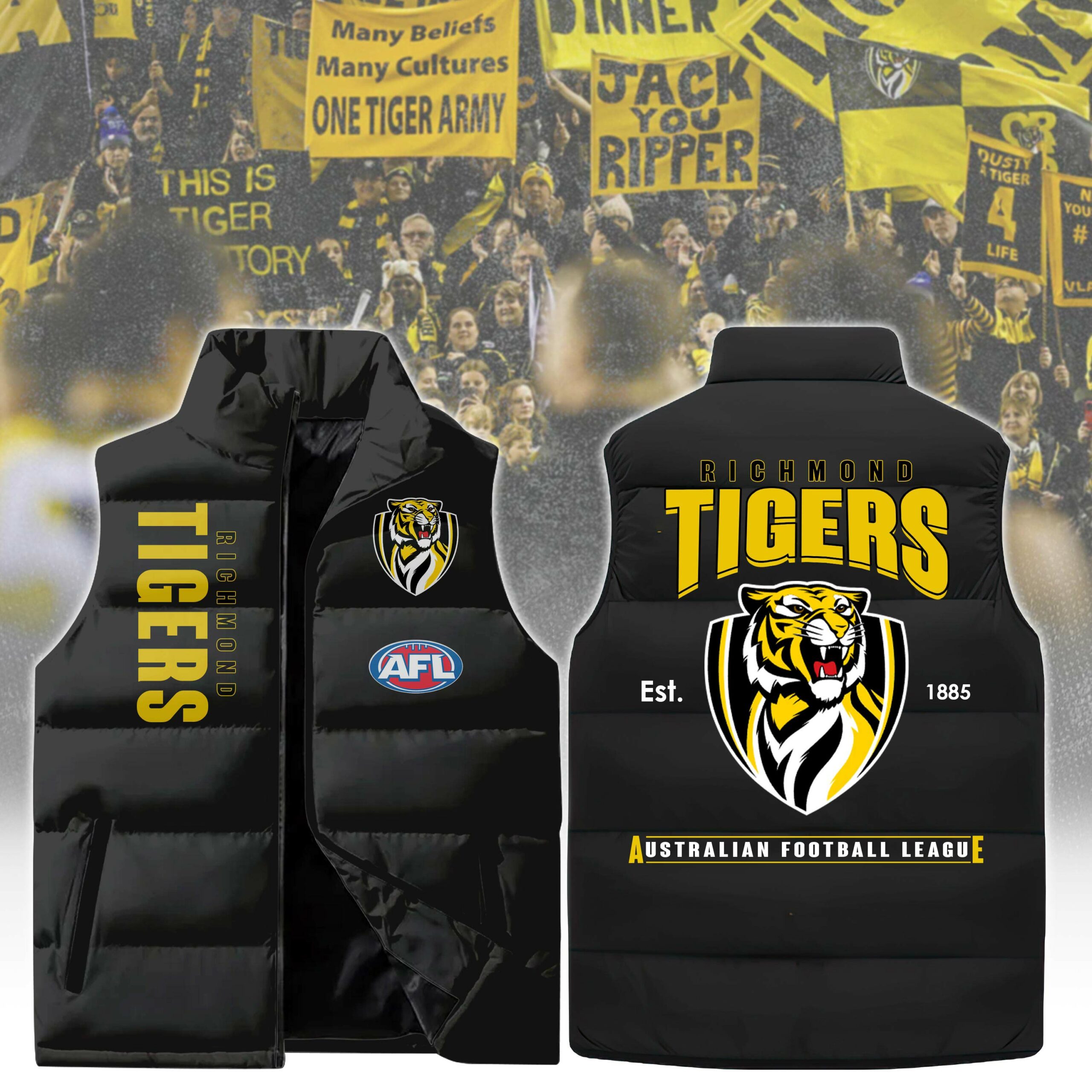 Richmond Football Club Sleeveless Jacket - Famjoys Richmond Football Club Sleeveless Jacket - Famjoys