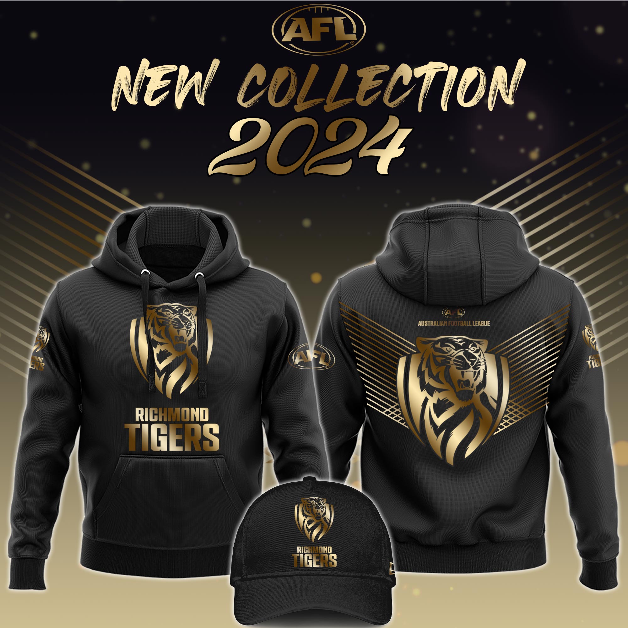 Richmond Tigers AFL Hoodie - Famjoys Richmond Tigers AFL Hoodie - Famjoys