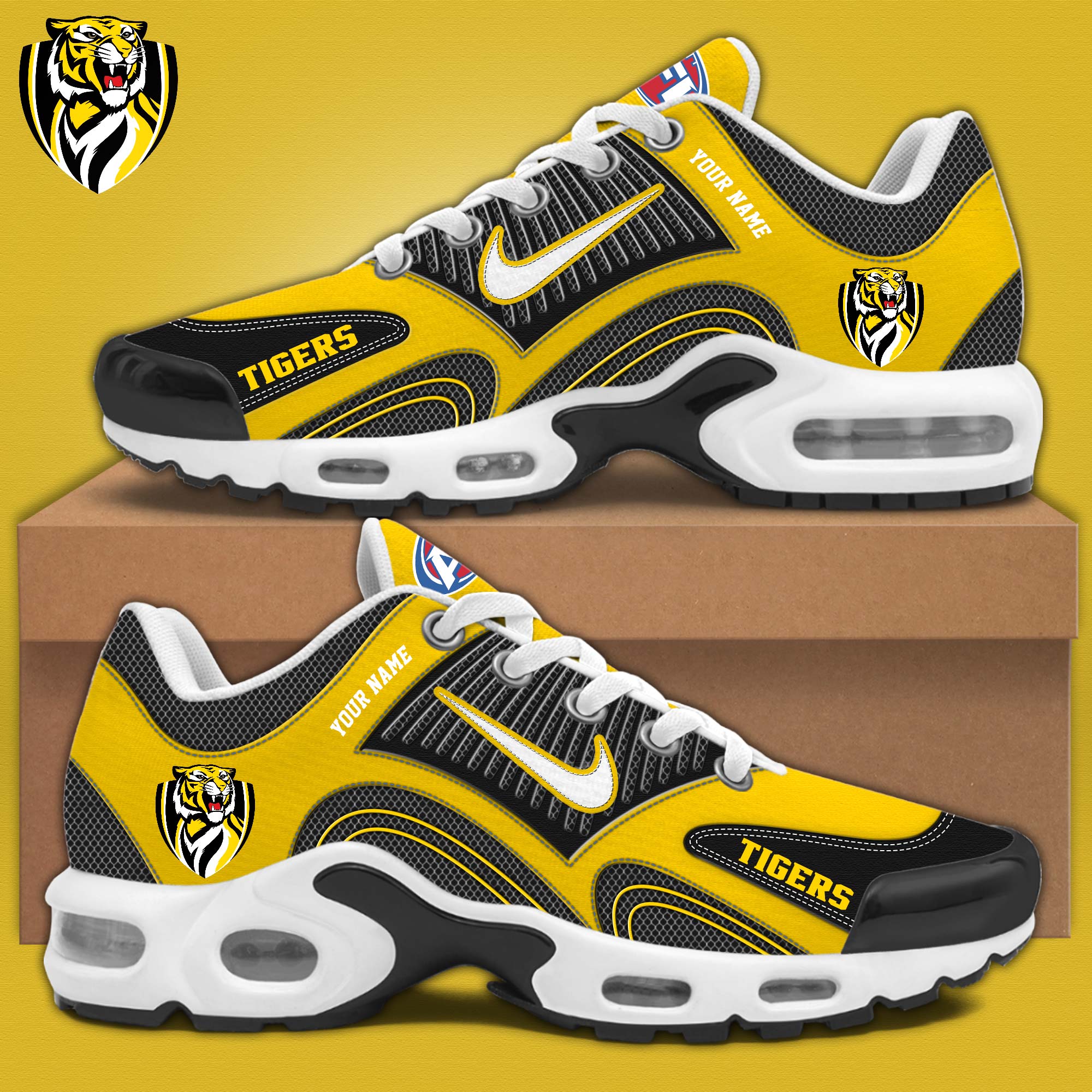 Richmond Tigers Personalized Shoes - Famjoys Richmond Tigers Personalized Shoes - Famjoys