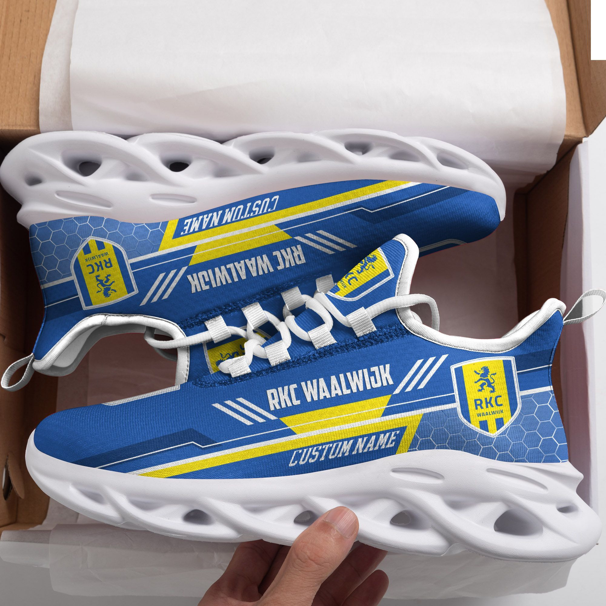 RKC Waalwijk Custom Personalized Max Soul Sneakers Shoes - Famjoys RKC Waalwijk Custom Personalized Max Soul Sneakers Shoes - Famjoys