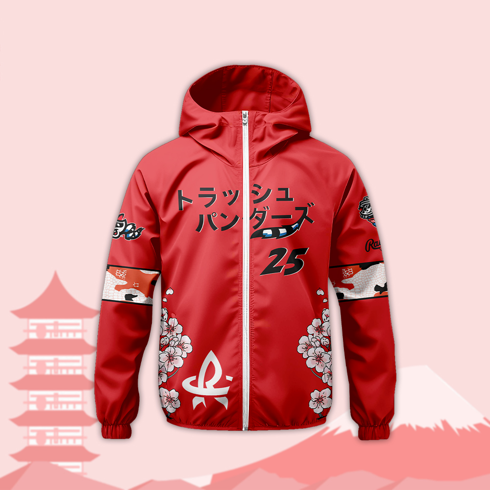 Rocket City Trash Pandas 2025 Japanese Anime Night Pullover Wind Jacket - Famjoys Rocket City Trash Pandas 2025 Japanese Anime Night Pullover Wind Jacket - Famjoys