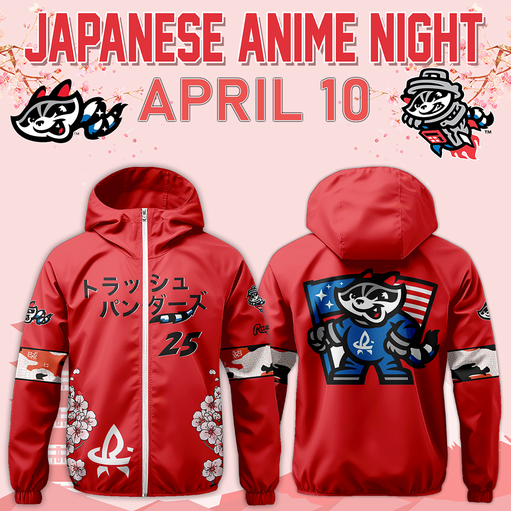 Rocket City Trash Pandas 2025 Japanese Anime Night Pullover Wind Jacket - Famjoys Rocket City Trash Pandas 2025 Japanese Anime Night Pullover Wind Jacket - Famjoys