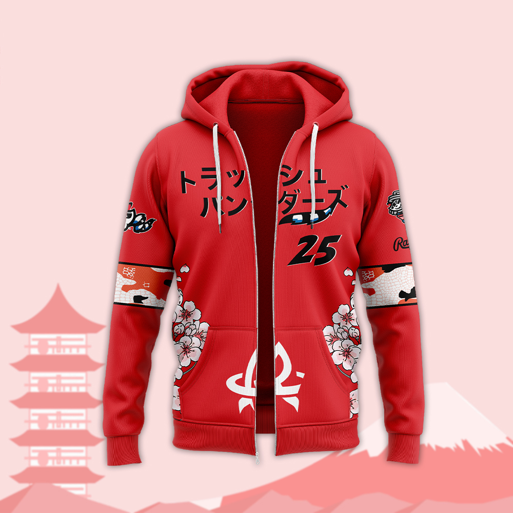 Rocket City Trash Pandas 2025 Japanese Anime Night Zip Hoodie - Famjoys Rocket City Trash Pandas 2025 Japanese Anime Night Zip Hoodie - Famjoys