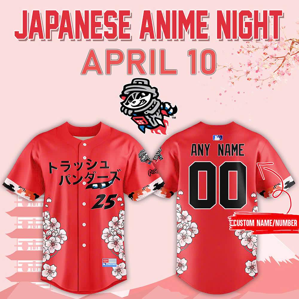 Rocket City Trash Pandas x Japanese Anime Night Jersey 2025 - Famjoys Rocket City Trash Pandas x Japanese Anime Night Jersey 2025 - Famjoys