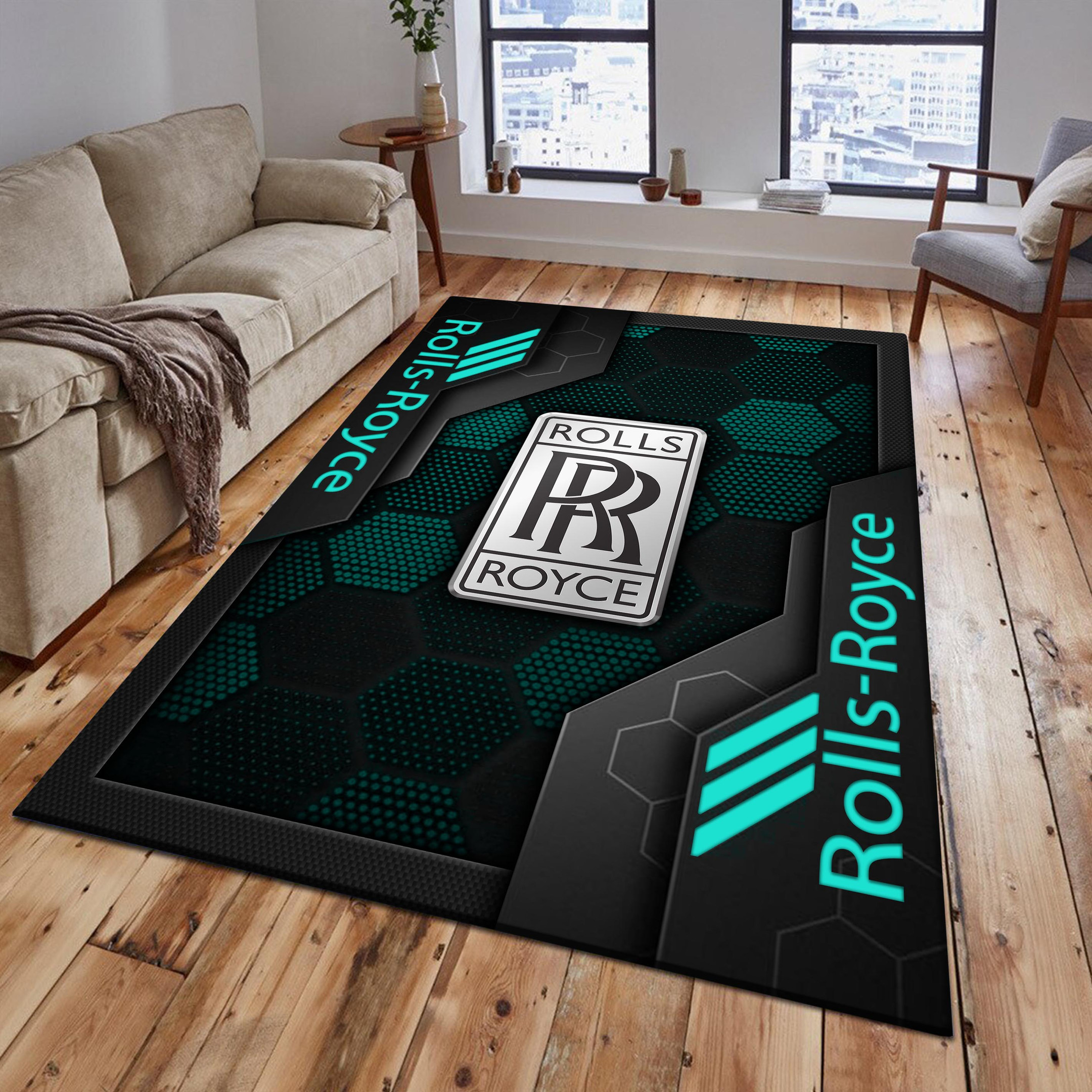 Rolls Royce Area Rugs 2560 Multicolor - Famjoys Rolls Royce Area Rugs 2560 Multicolor - Famjoys