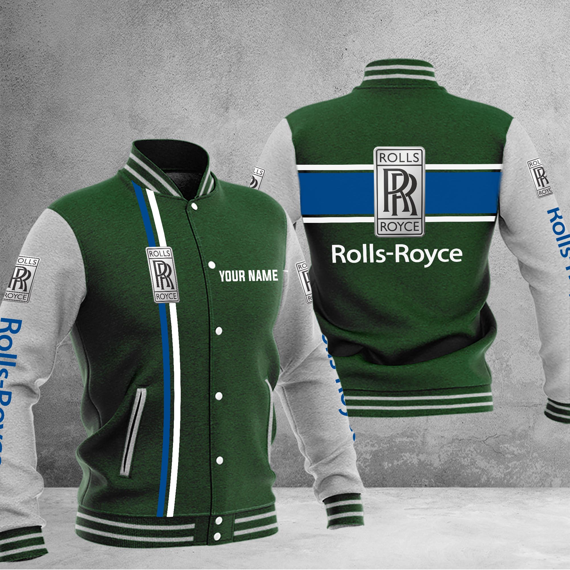 Rolls Royce Baseball Jacket - Famjoys Rolls Royce Baseball Jacket - Famjoys