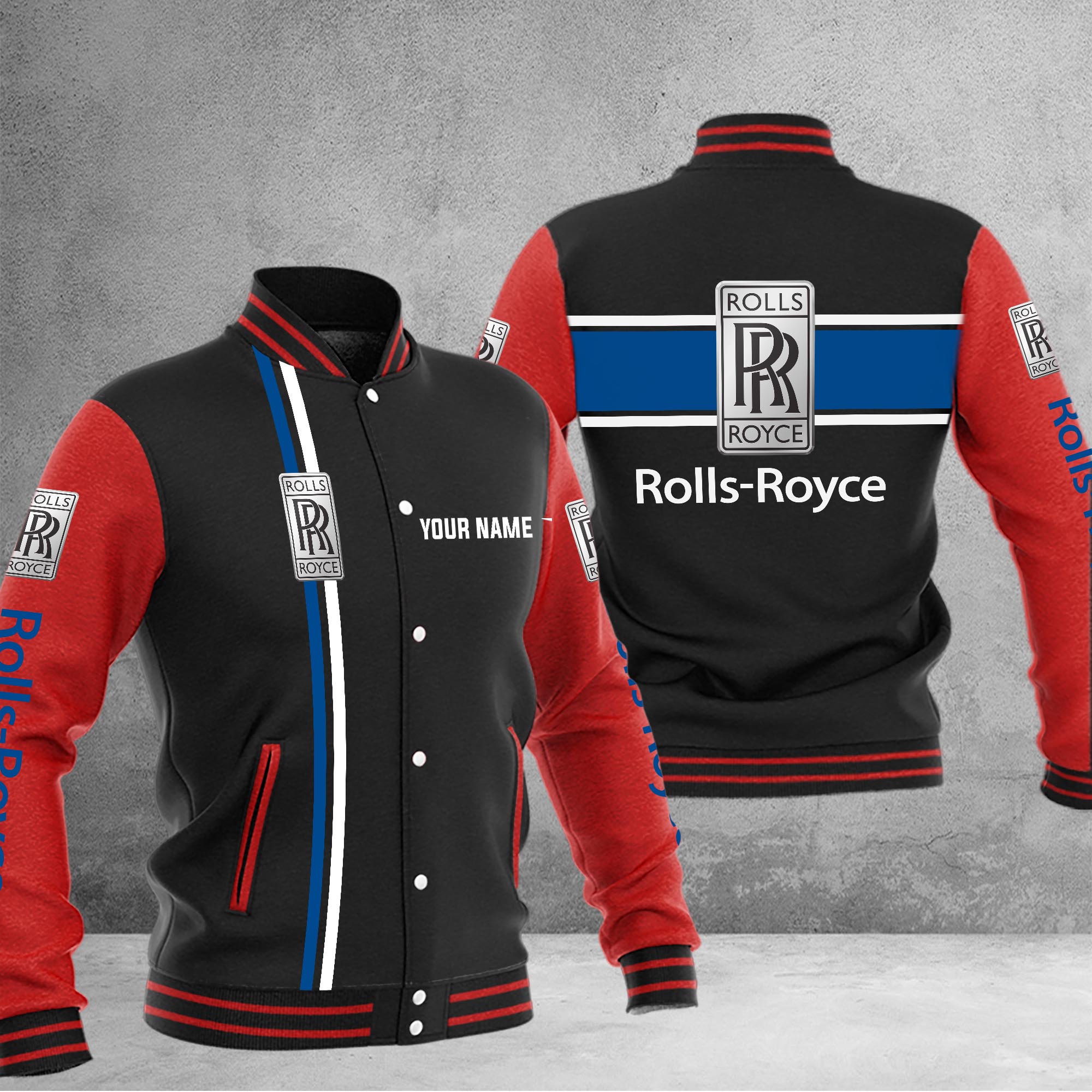Rolls Royce Baseball Jacket - Famjoys Rolls Royce Baseball Jacket - Famjoys