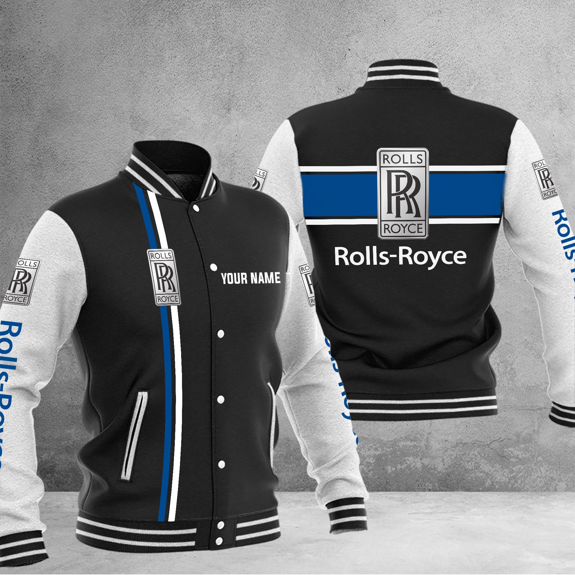 Rolls Royce Baseball Jacket - Famjoys Rolls Royce Baseball Jacket - Famjoys