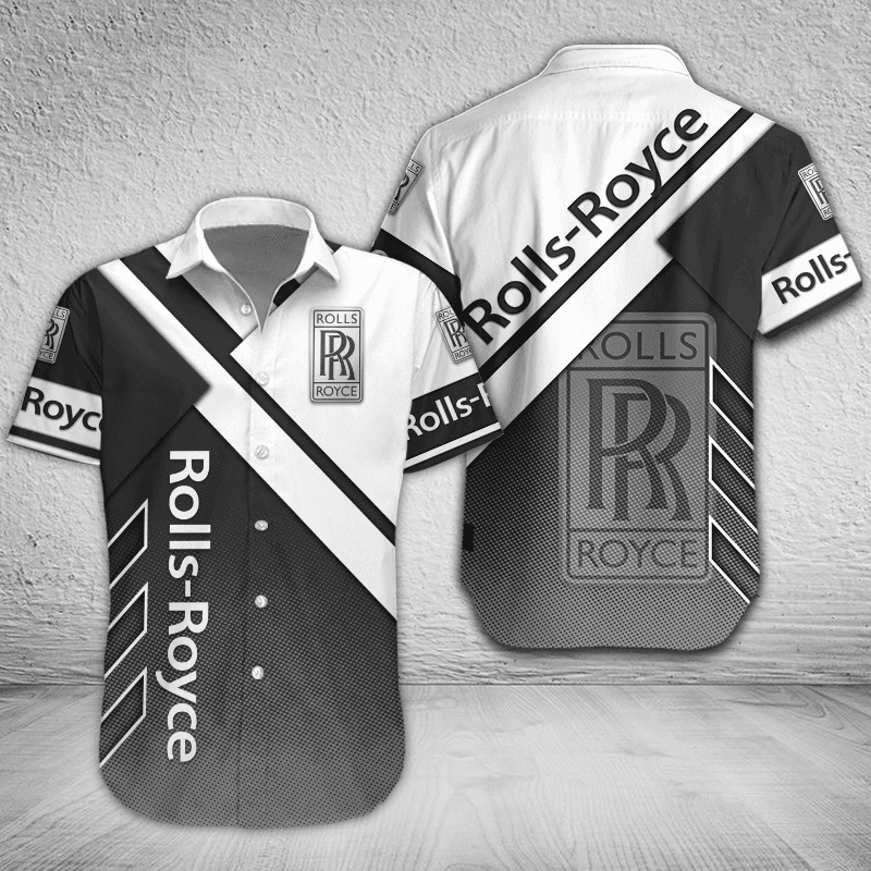 Rolls Royce Button Shirt Custom Name, Multicolor - Famjoys Rolls Royce Button Shirt Custom Name, Multicolor - Famjoys