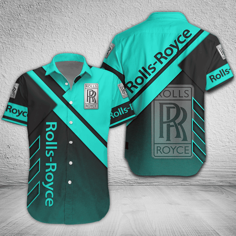 Rolls Royce Button Shirt Custom Name, Multicolor - Famjoys Rolls Royce Button Shirt Custom Name, Multicolor - Famjoys