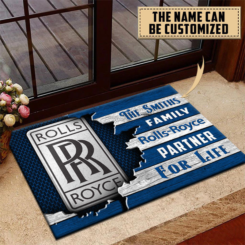 Rolls Royce Doormat Custom Name, Multicolor - Famjoys Rolls Royce Doormat Custom Name, Multicolor - Famjoys