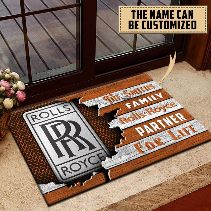 Rolls Royce Doormat Custom Name, Multicolor - Famjoys Rolls Royce Doormat Custom Name, Multicolor - Famjoys