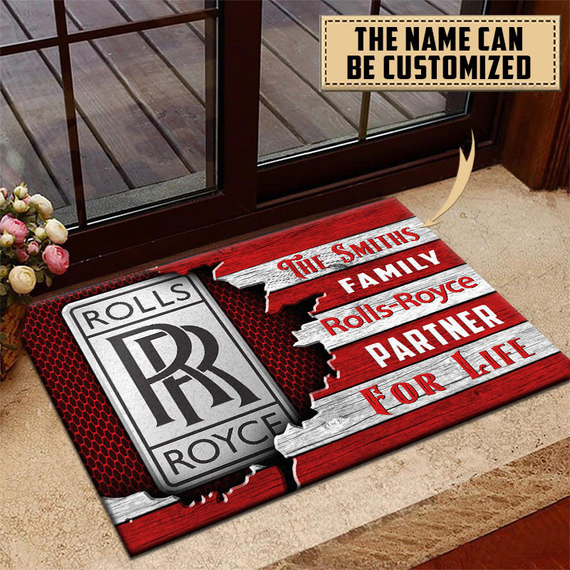 Rolls Royce Doormat Custom Name, Multicolor - Famjoys Rolls Royce Doormat Custom Name, Multicolor - Famjoys