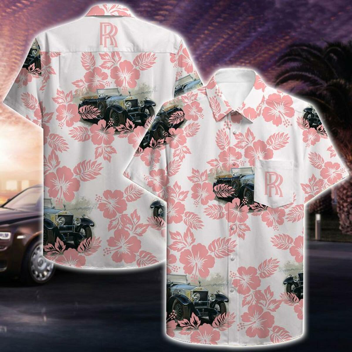 Rolls-royce Hawaii Hawaiian Shirt - Famjoys Rolls-royce Hawaii Hawaiian Shirt - Famjoys