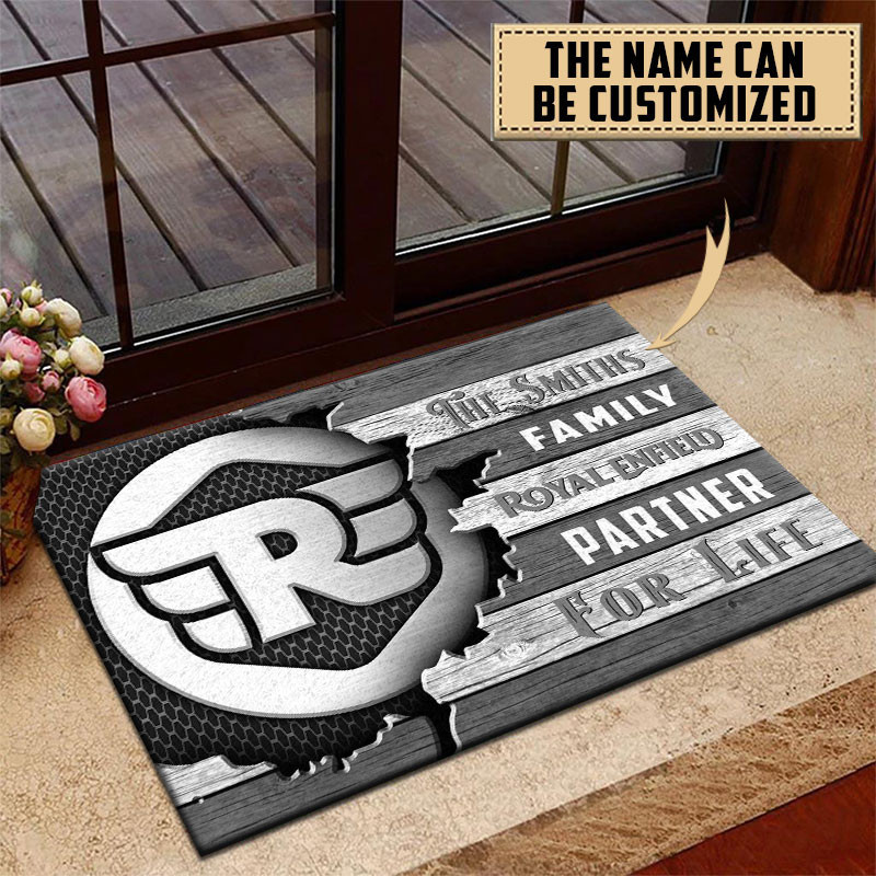 Royal Enfield Doormat Custom Name, Multicolor - Famjoys Royal Enfield Doormat Custom Name, Multicolor - Famjoys