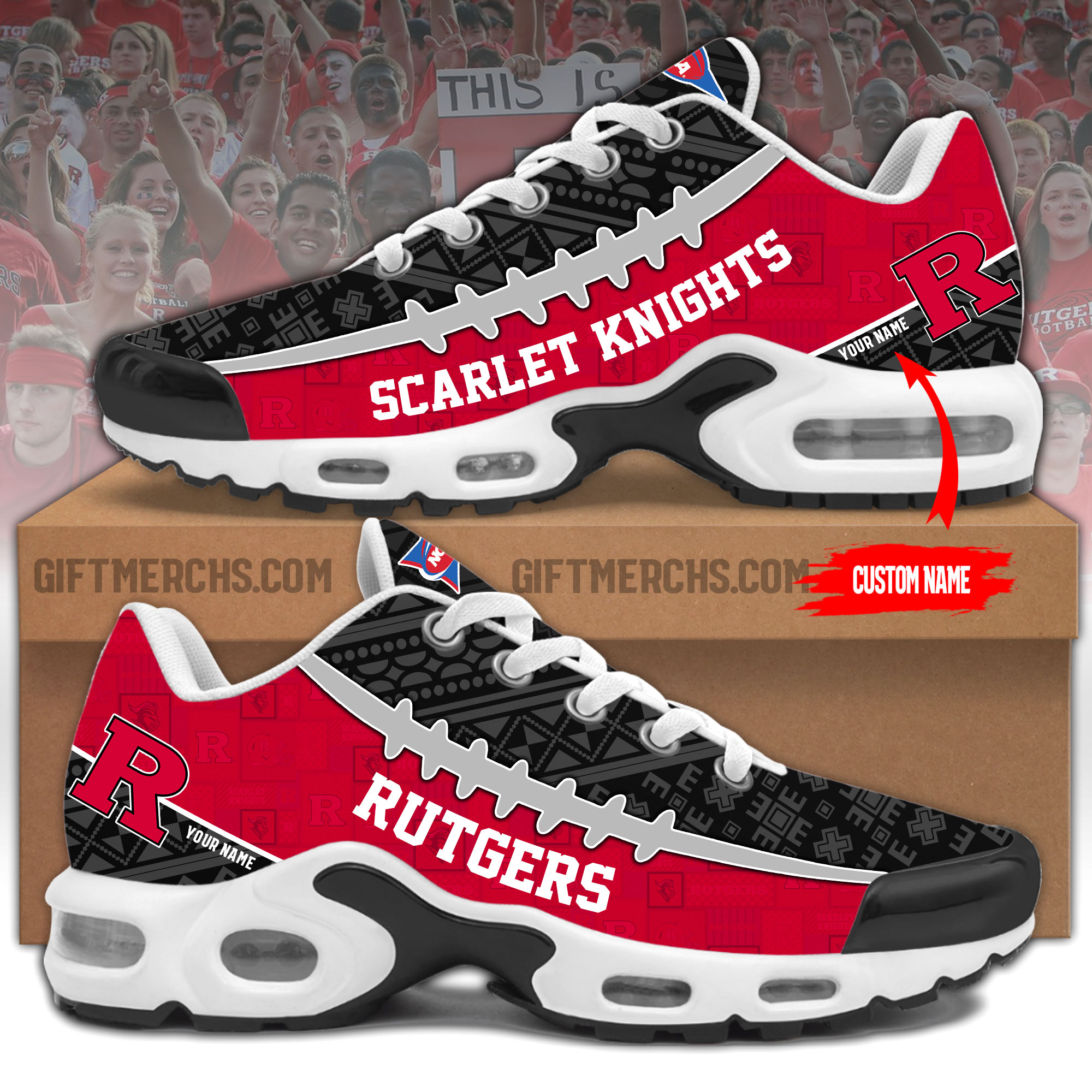 Rutgers Personalized Shoes - Famjoys Rutgers Personalized Shoes - Famjoys
