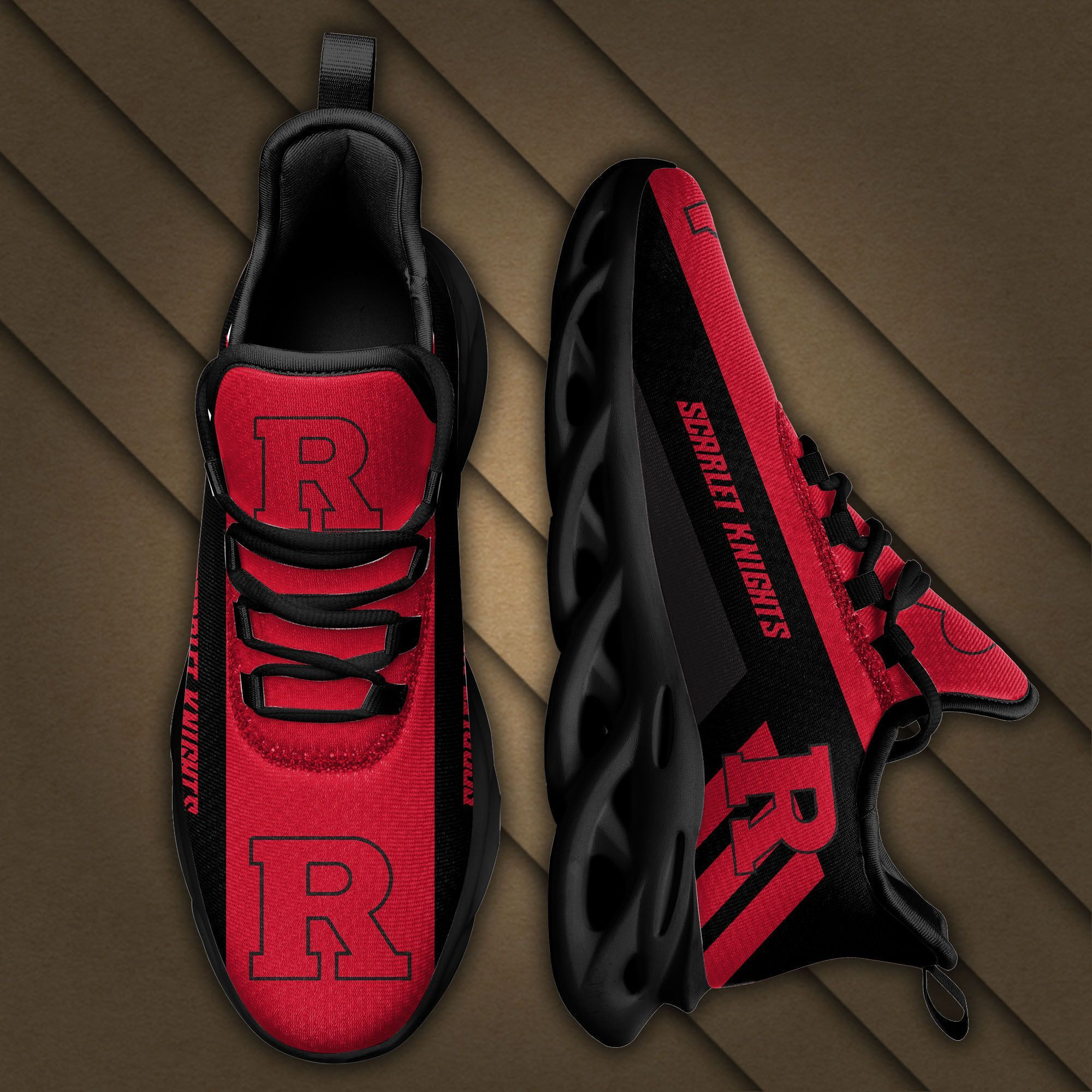 Rutgers Scarlet Knights Max Soul Sneakers Shoes - Famjoys Rutgers Scarlet Knights Max Soul Sneakers Shoes - Famjoys