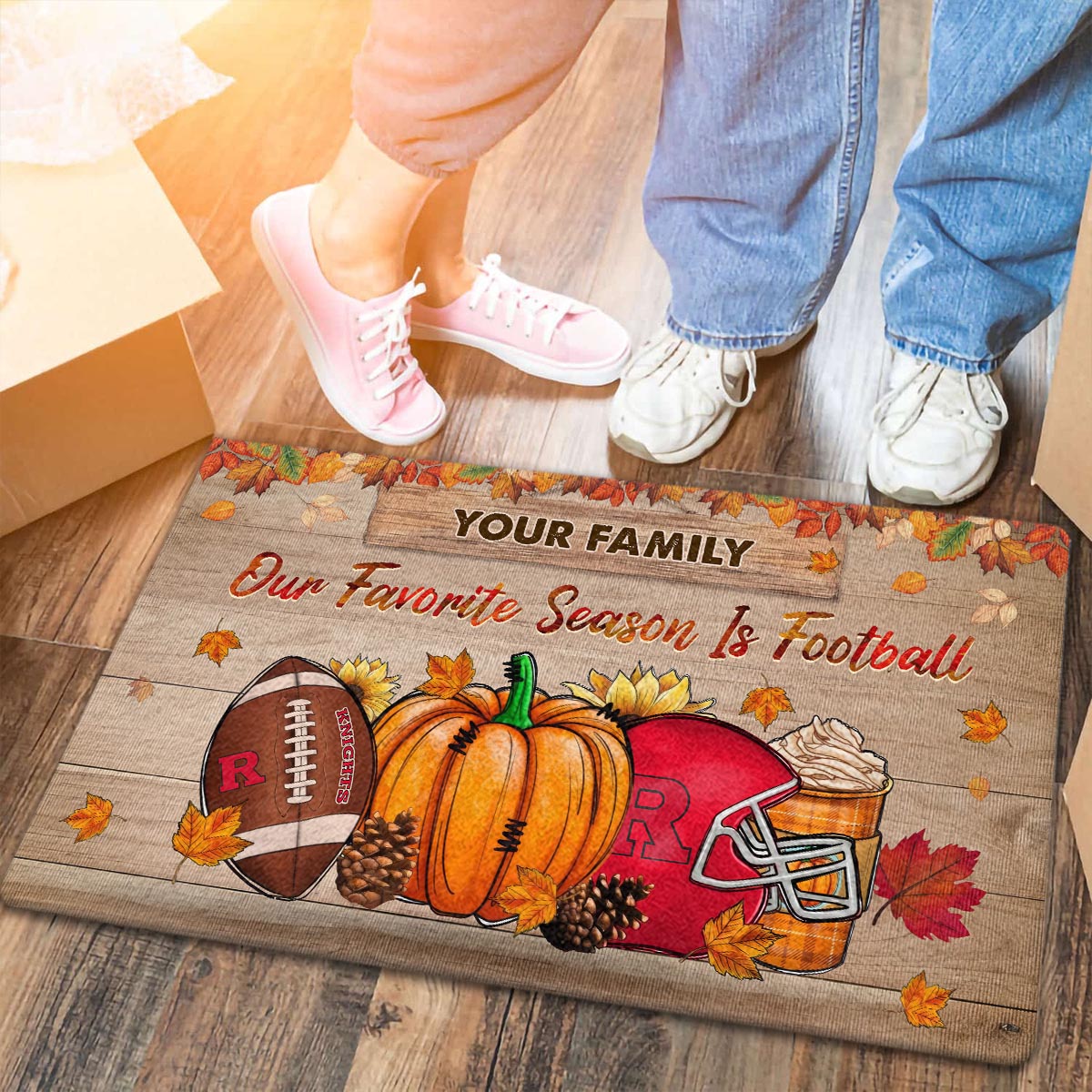 Rutgers Scarlet Knights Our Favorite Season is Football Doormat - Famjoys Rutgers Scarlet Knights Our Favorite Season is Football Doormat - Famjoys