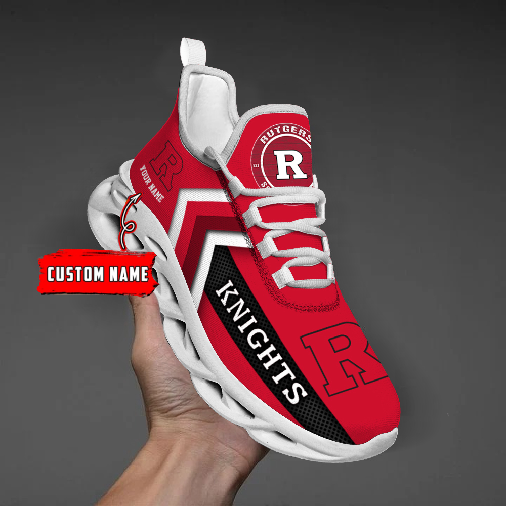 Rutgers Scarlet Knights Personalized Custom Name Max Soul Shoes DS003 - Famjoys Rutgers Scarlet Knights Personalized Custom Name Max Soul Shoes DS003 - Famjoys