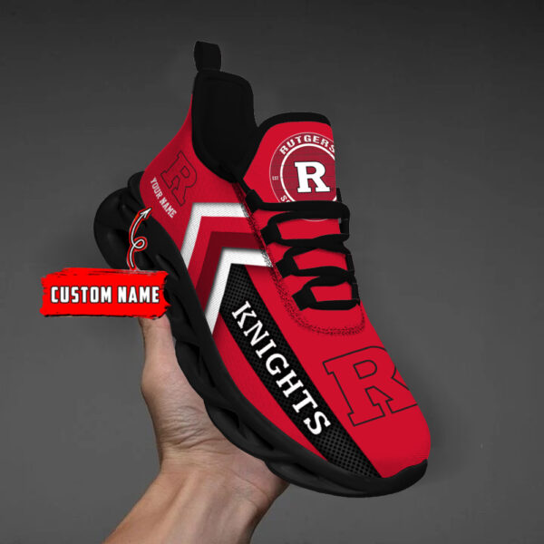 Rutgers Scarlet Knights Personalized Custom Name Max Soul Shoes DS003 - Famjoys Rutgers Scarlet Knights Personalized Custom Name Max Soul Shoes DS003 - Famjoys