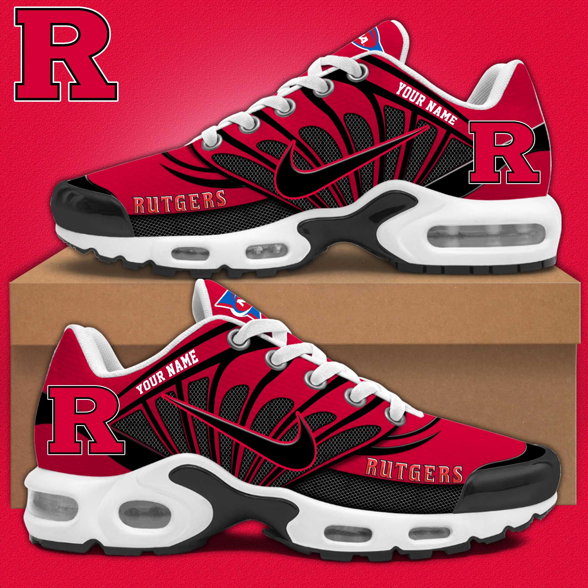 Rutgers Scarlet Knights Personalized Shoes S516508 - Famjoys Rutgers Scarlet Knights Personalized Shoes S516508 - Famjoys