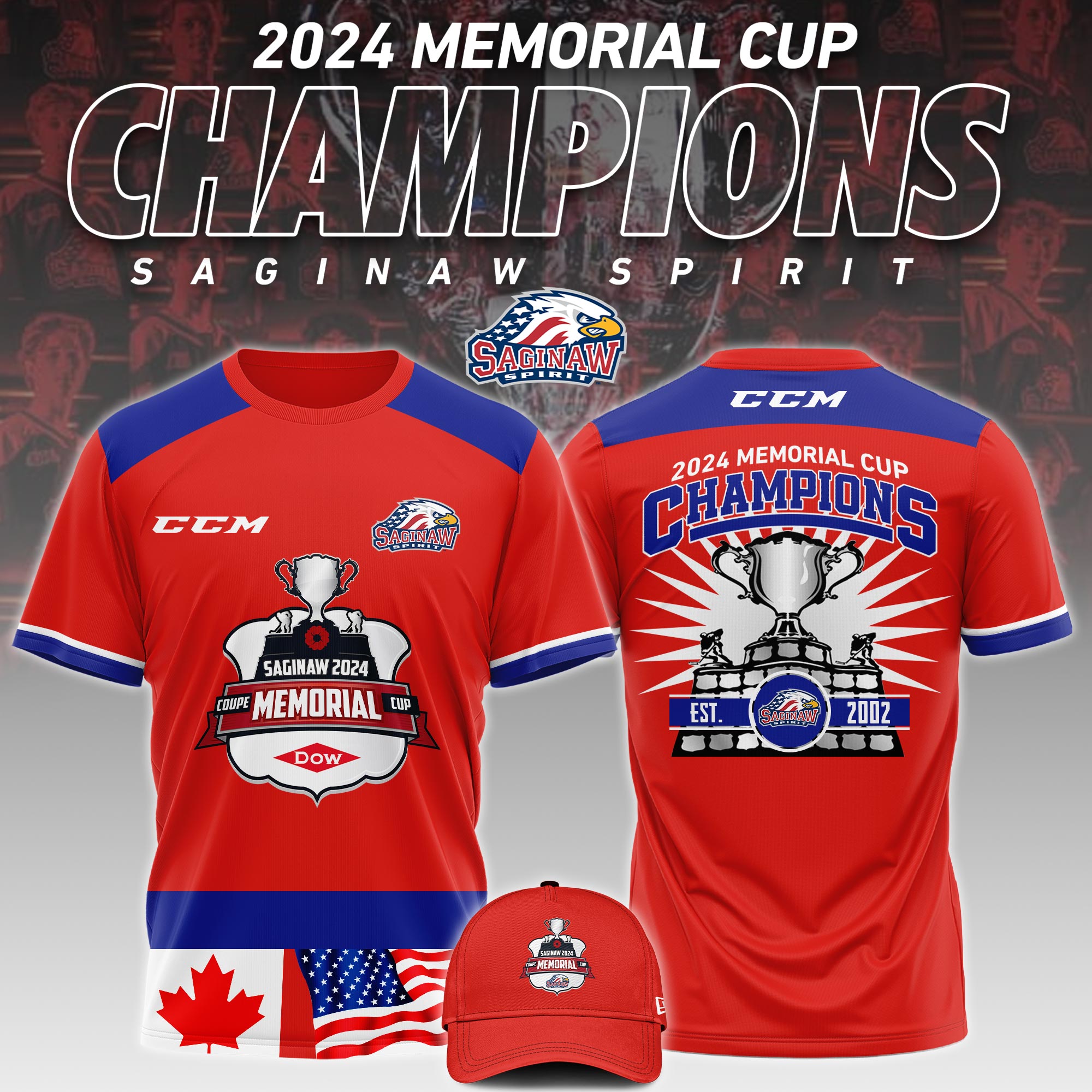 Saginaw Spirit Memorial Cup Champion T shirt - Famjoys Saginaw Spirit Memorial Cup Champion T shirt - Famjoys