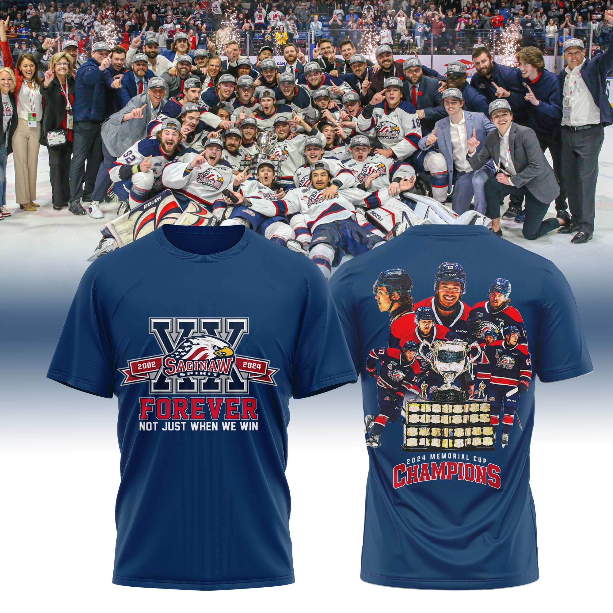 Saginaw Spirit Tshirt ” Forever Not Just When We Win “ - Famjoys Saginaw Spirit Tshirt ” Forever Not Just When We Win “ - Famjoys