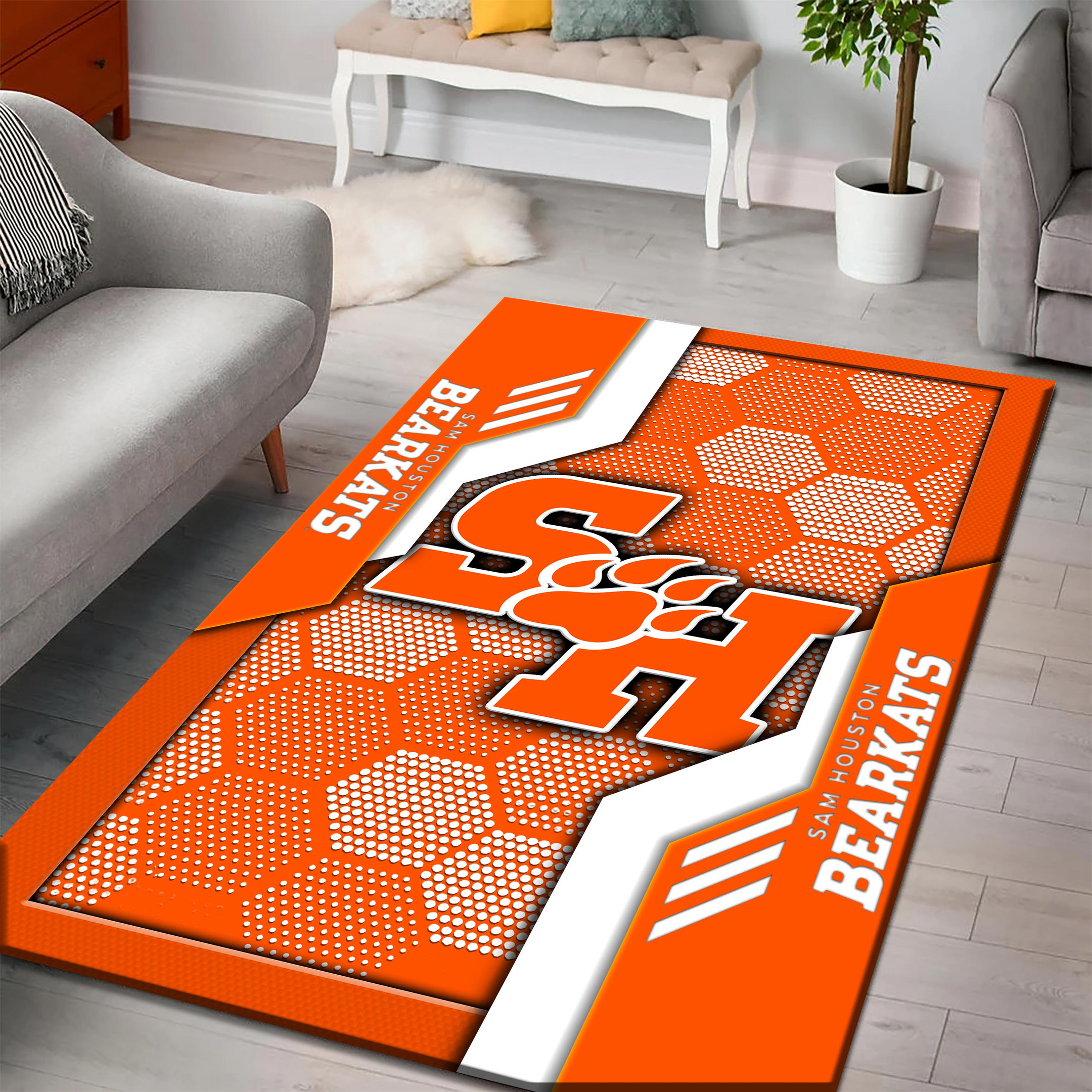 Sam Houston Bearkats Area Rugs 3763 - Famjoys Sam Houston Bearkats Area Rugs 3763 - Famjoys