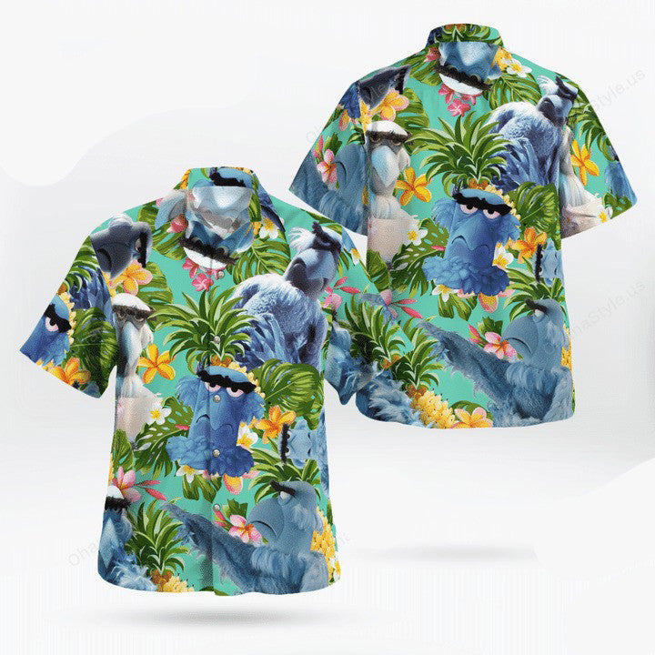 Sam The Eagle Muppet Tropical Hawaiian Shirt - Famjoys Sam The Eagle Muppet Tropical Hawaiian Shirt - Famjoys