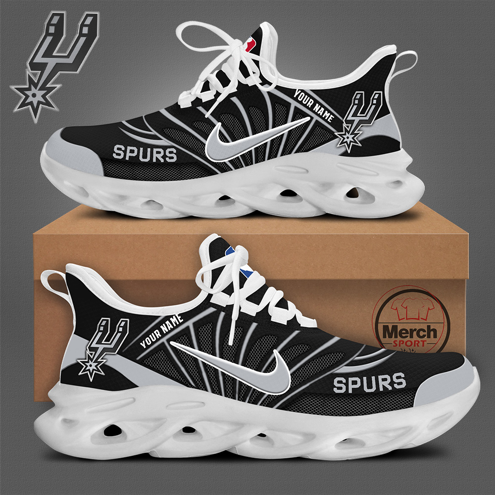 San Antonio Spurs Personalized Max Soul Shoes - Famjoys San Antonio Spurs Personalized Max Soul Shoes - Famjoys