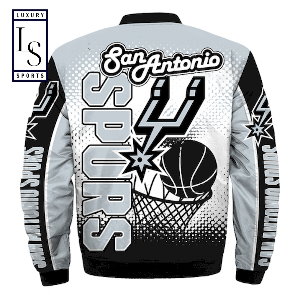San Antonio Spurs Score Bomber Jacket - Famjoys San Antonio Spurs Score Bomber Jacket - Famjoys