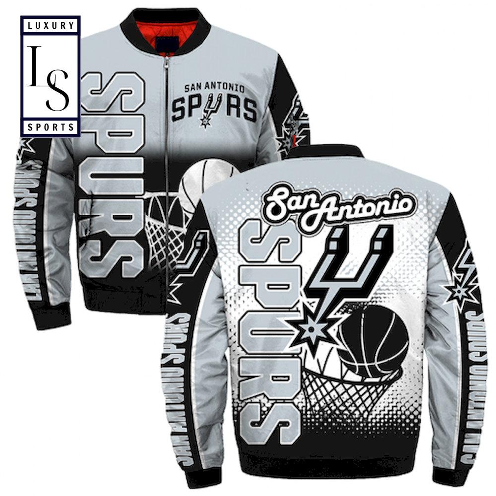 San Antonio Spurs Score Bomber Jacket - Famjoys San Antonio Spurs Score Bomber Jacket - Famjoys