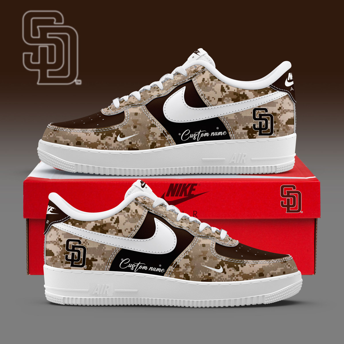 San Diego Padres Camo Sneakers Custom Name-SP02042402ID10DS10 - Famjoys San Diego Padres Camo Sneakers Custom Name-SP02042402ID10DS10 - Famjoys