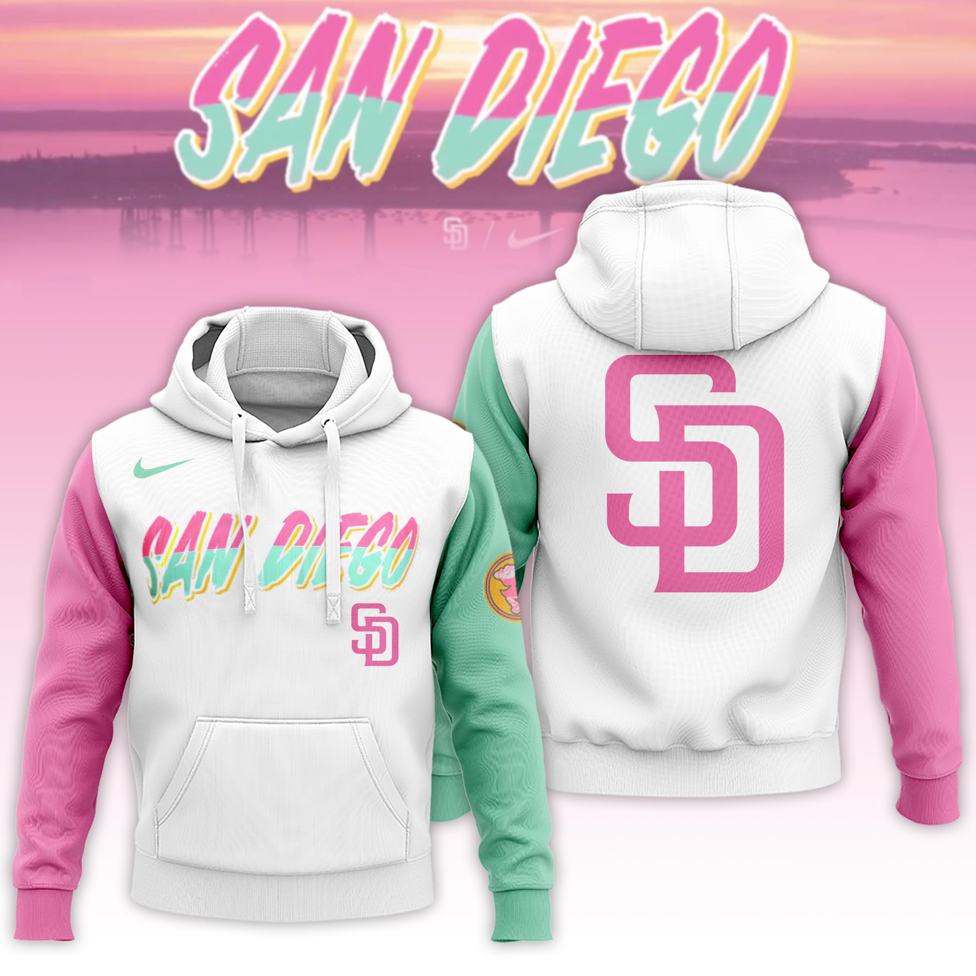 San Diego Padres City Connect Hoodie - Famjoys San Diego Padres City Connect Hoodie - Famjoys